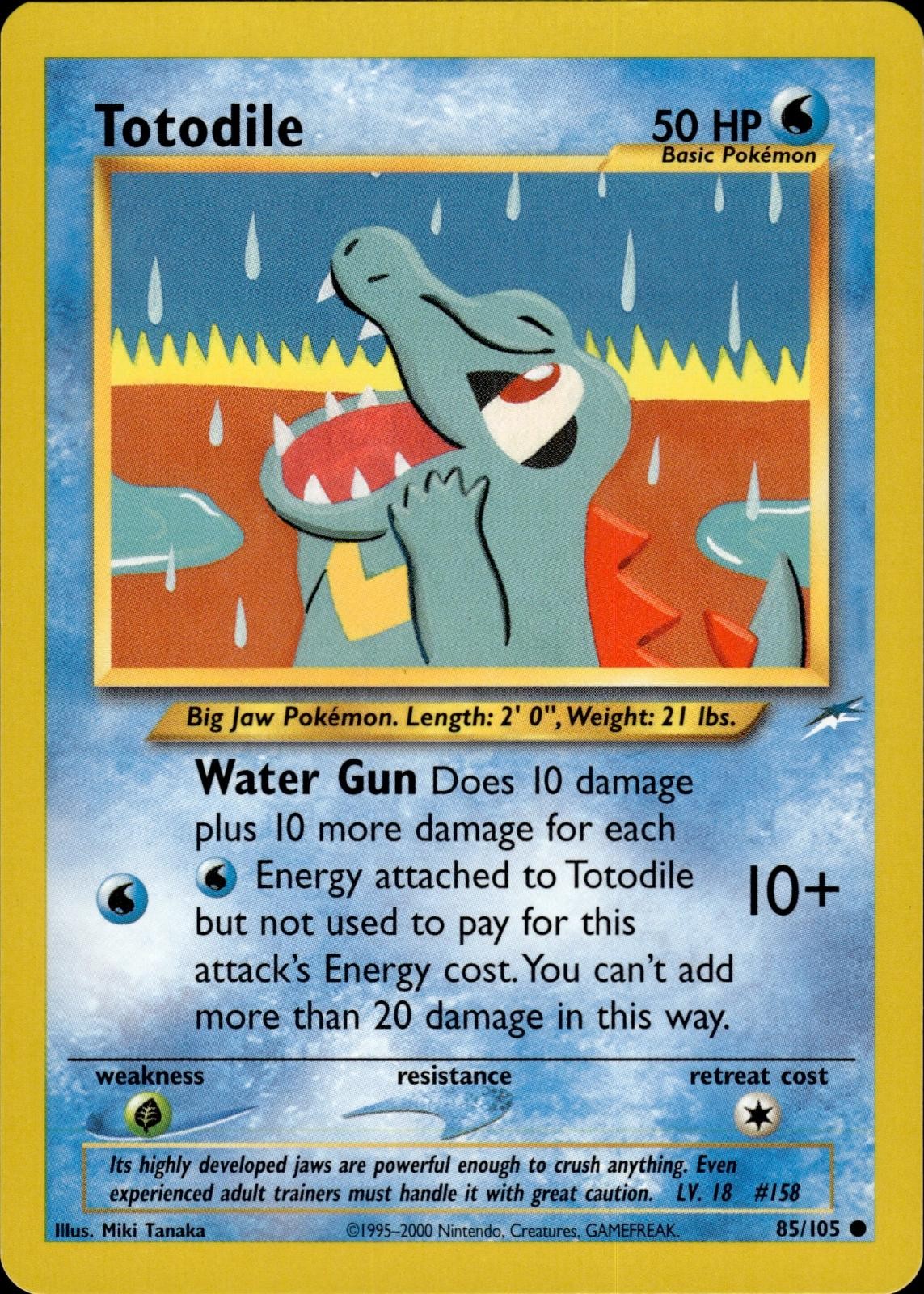 Pokemon Neo Destiny Common Totodile 85/105 - Near Mint (NM)