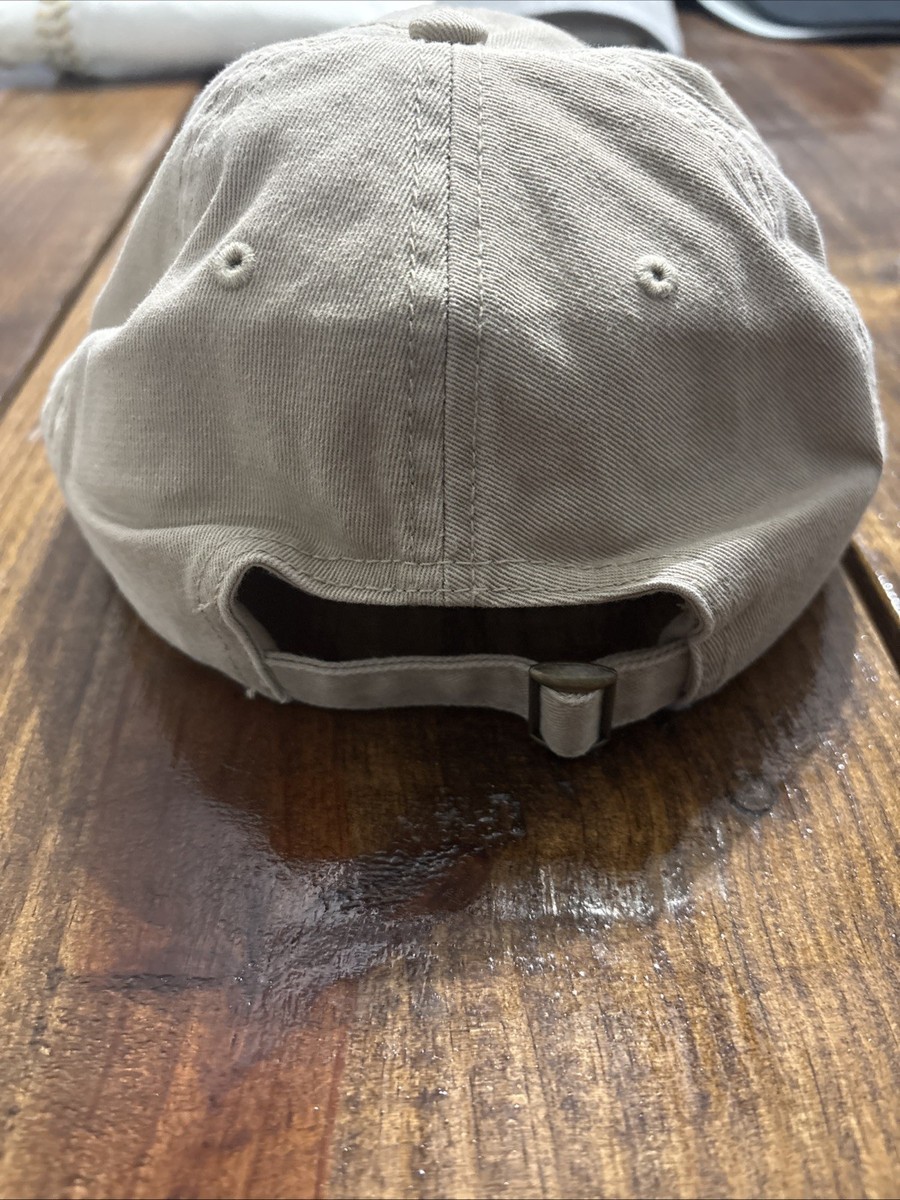 Custom Embroidered Low & Slow Hat Tan Blue View 2