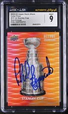 Phil Esposito Signed 2023-24 Upper Deck Allure Stanley Cup Card CGC 9 JSA Auto