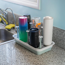 Large Countertop Bottle Drying Rack - Ideal for Insulated Water Bottles, Drinkin