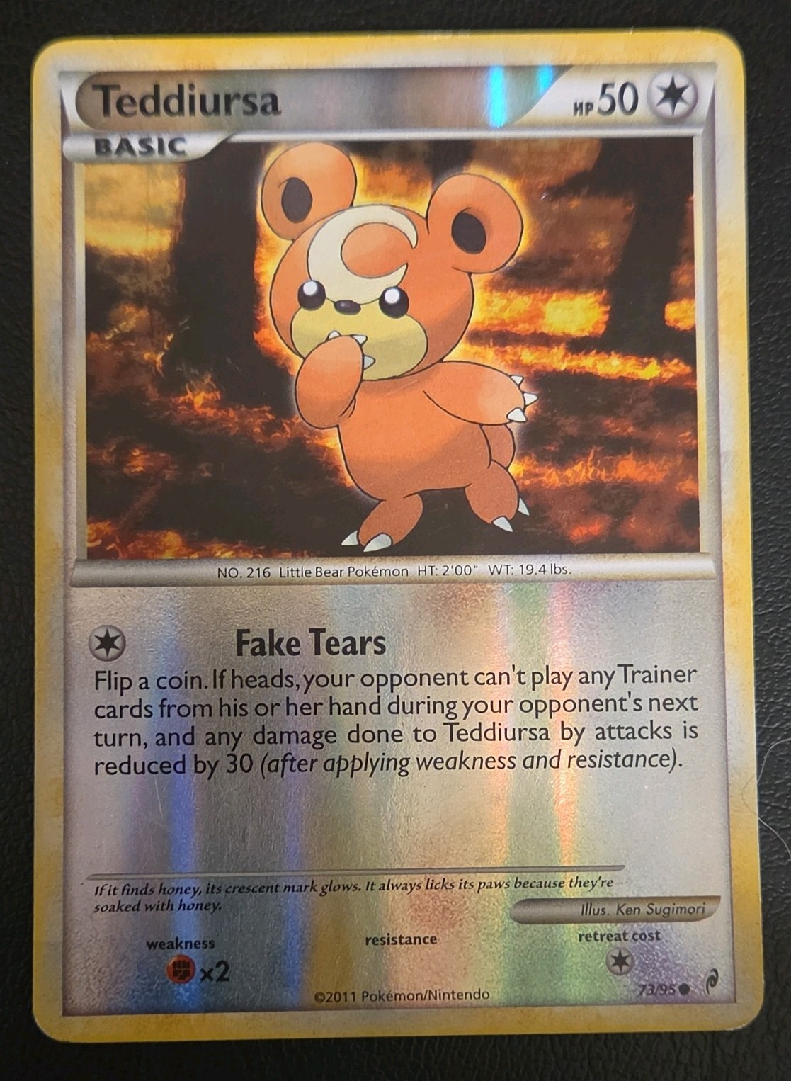 The Pokémon Company Teddiursa 73/95 Call of Legends Common Reverse Holo EN 50HP