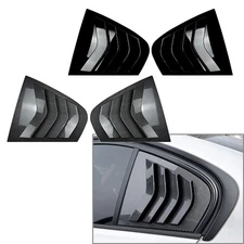 Rear Side Window Quarter Louver Trim Fit BMW 3 Series F30 2013-2019 Gloss Black
