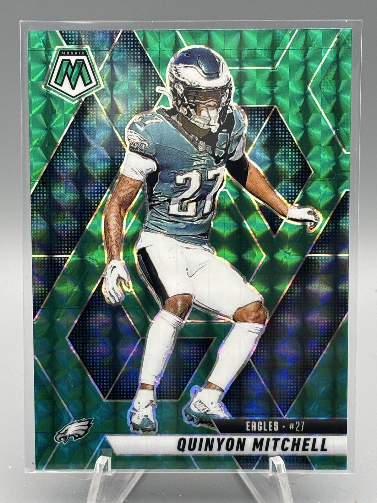 2025 Panini Mosaic #72 Quinyon Mitchell Mosaic Green