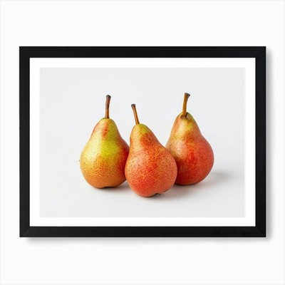 Drei Birnen 2 Kunstdruck gerahmt Wandbild Poster Leinwanddruck Bild