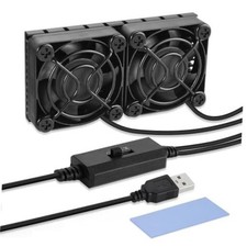 ELUTENG Computer Fan USB Dual Row 2 in 1 USB PC Fans with 3 Adjustable 40mm