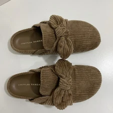 LOEFFLER RANDALL “Bree” Studded Clog Corduroy in Mushroom  Sz 6 Excellent