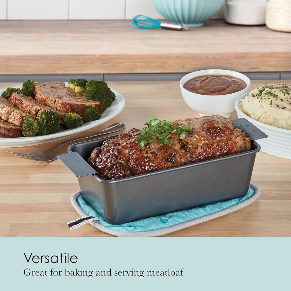 Chicago Metallic 2-Piece Healthy Meatloaf Pan with Draining Insert Professional - Image 2 of 4