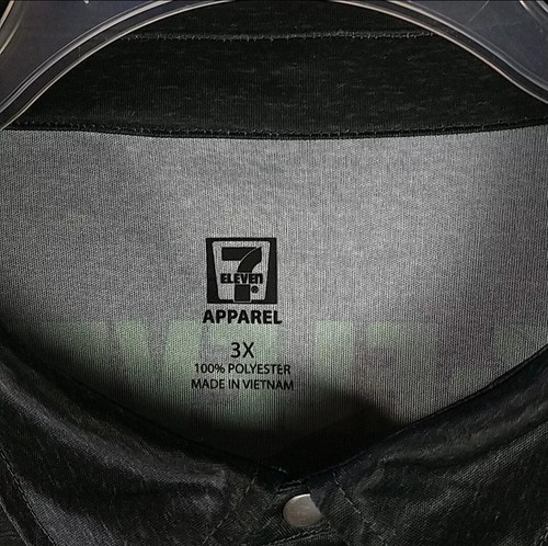 7 Eleven Employee 7-11 Uniform Work Polo Shirt 3X Polyester V-Neck - Picture 2 of 5