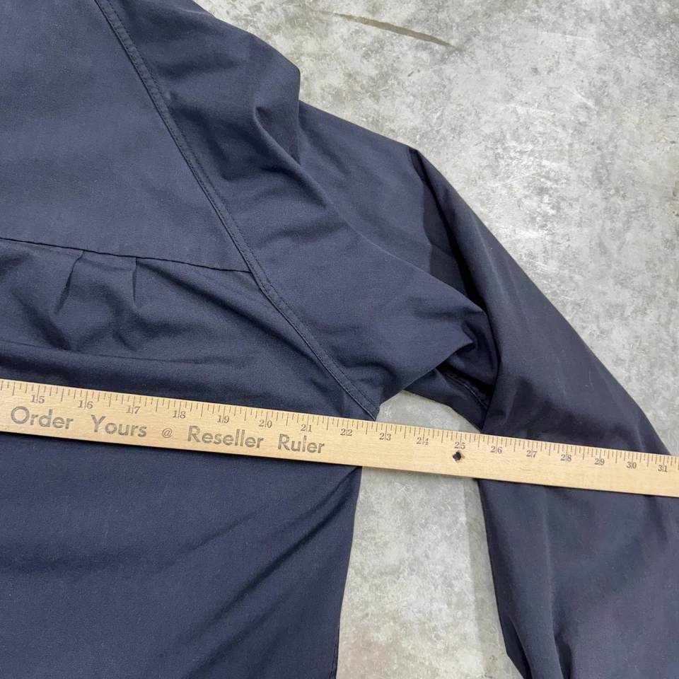 Chaqueta antiniebla London vintage para hombre 40 regular azul marino Harrington cremallera bolsillos raglán años 90 Foto 4 de 4