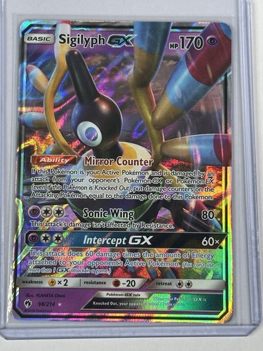 Sigilyph GX 98/214 Lost Thunder NM Ultra Rare Pokemon Card