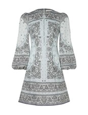 Zimmermann Matchmaker Keyhole Mini Dress Blue Bandana Size 3 / AU 14
