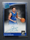 2018-19 Panini Donruss Optic Jalen Brunson #179 Rated Rookie RC On-Card Auto