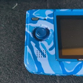 Used, SNK NEOGEO POCKET Color Camouflage Blue Console Boxed NEO GEO set-h1012-