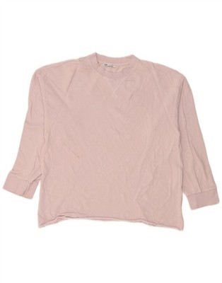 Zara Herren Sweatshirt Pullover Small Rosa DK14