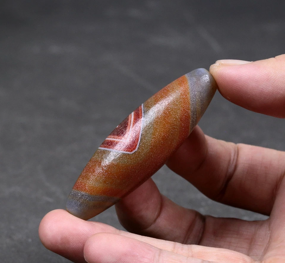 Collar de ágata Himalaya India Indo Tíbet Nepal cuentas Mala Foto 3 de 4