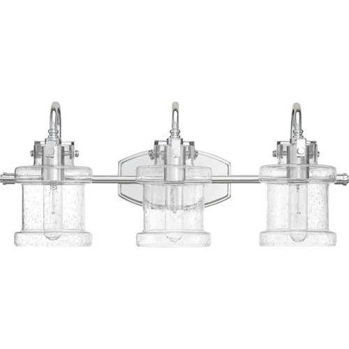 Quoizel DNY8603 Nickel Danbury 3-Light 24"W Bathroom Vanity Light - Picture 8 of 12