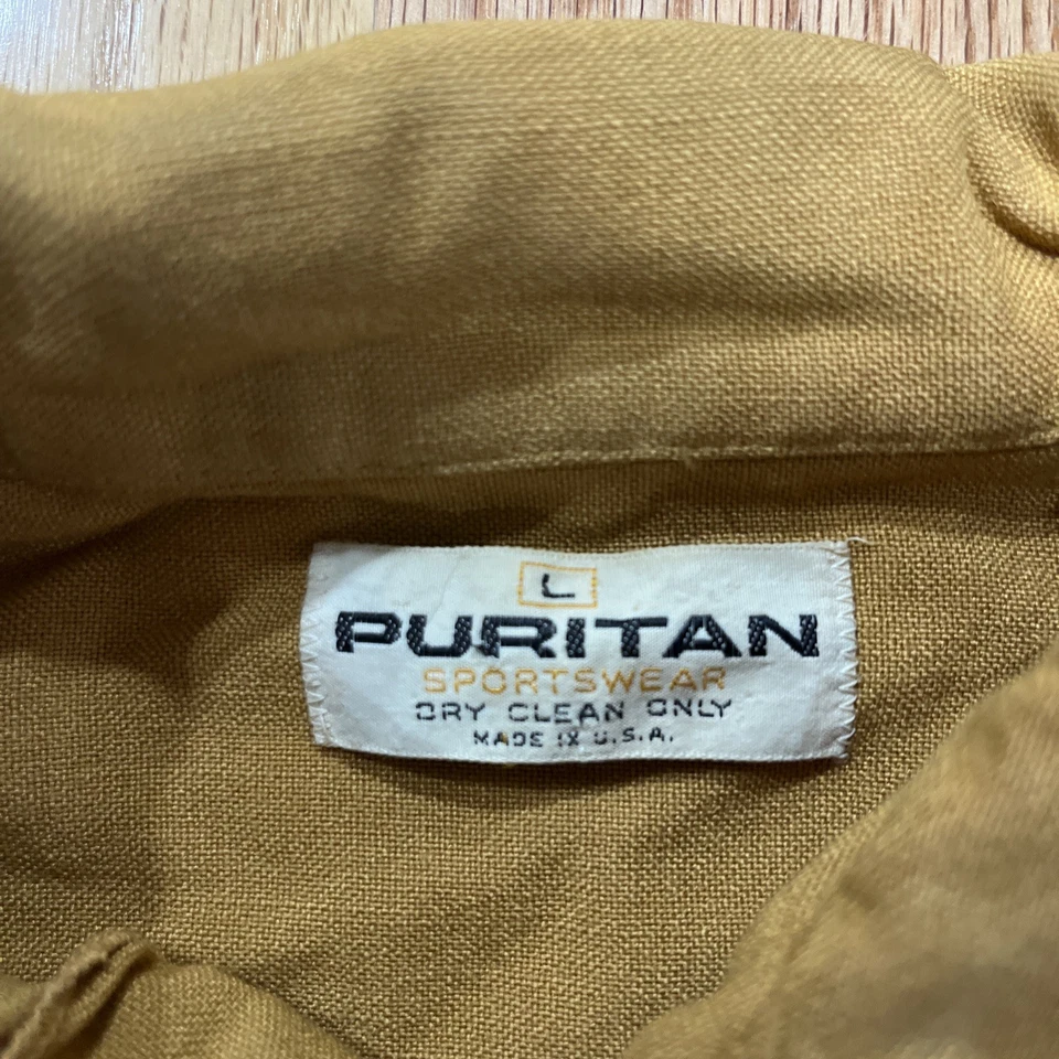 Camiseta masculina pulôver grande vintage anos 60 Puritan Ban Lon malha off white MOD - Imagem 4 de 4