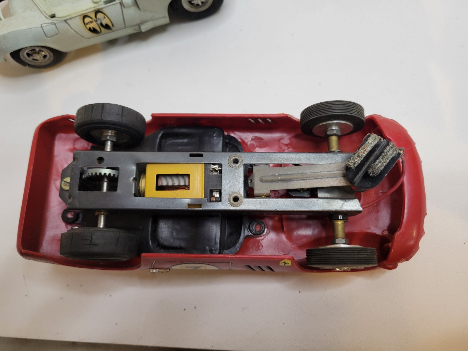 Vintage Marx Slot Car Racing 12 Pcs Curved Track + 2 Cars Mixed PARTS