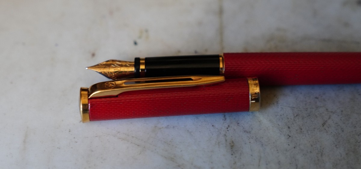 Stylo Plume Waterman Preface En Laque Verte - Plume En Or Massif 18 Carats, Occasion De Collection