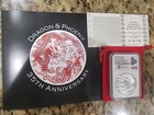2024 2-oz Silver Dragon & Phoenix 35th Proof Medal NGC PF70UC FDOI SIGNED ZENGYU