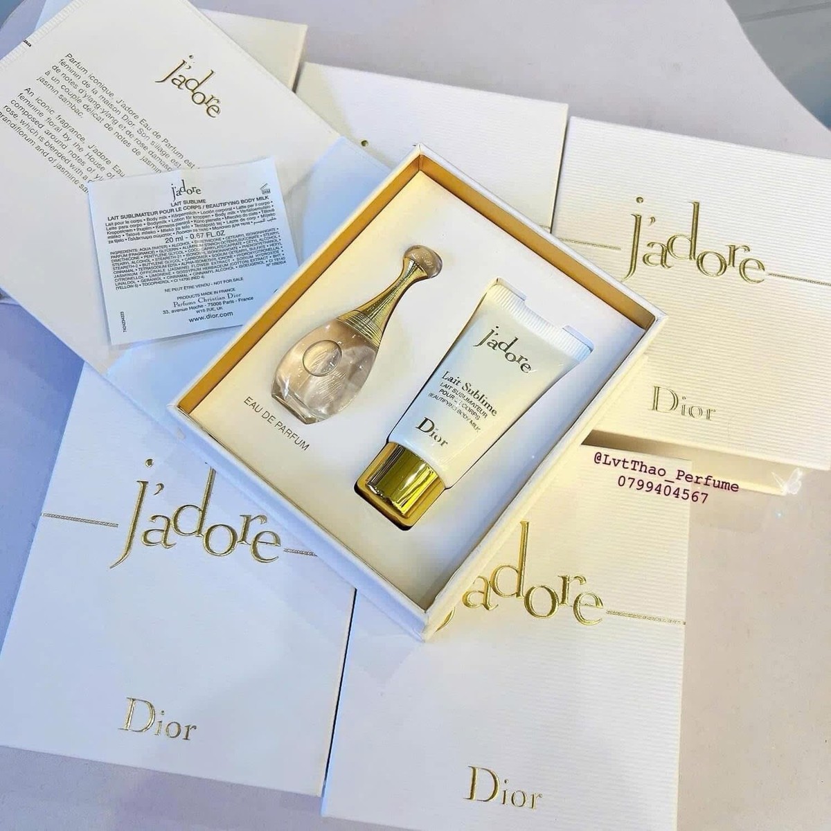 Dior Jadore EDP 5ml Body Milk Lotion 20ml Mini Set UK