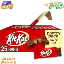 KIT KAT Milk Chocolate Wafer Snack Size, Candy Pantry Pack, 12.25 oz (25 Pieces)