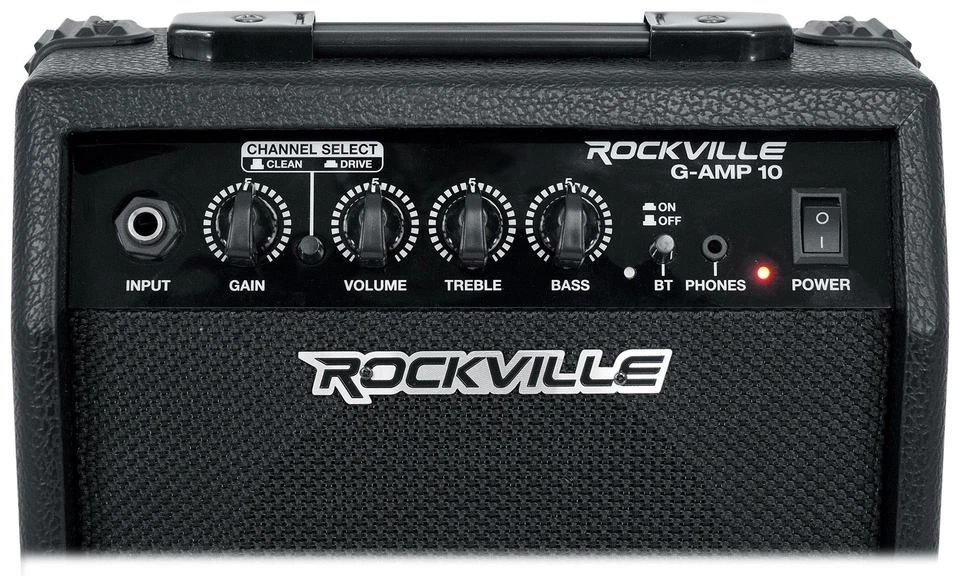 Rockville G-AMP 10 Watt Guitar Amplifier Amp With Bluetooth + Clean/Distortion - Image 4 of 4