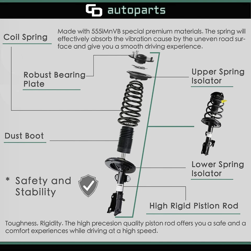 84176631 MagneRide Pair Front Shock Struts Assys for Escalade Tahoe Yukon Denali Foto 2 de 4