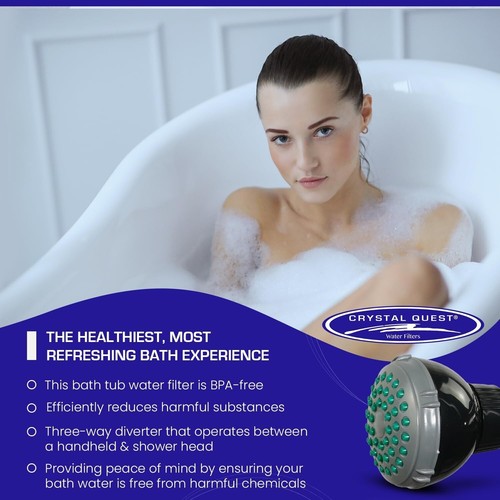 Crystal Quest Luxury Handheld Shower Power Filtration System - BPA Free - Picture 10 of 26