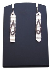 Oscar Hammer Finish Earring Sliver Plated Cubic Zirconia Stone Jewellery