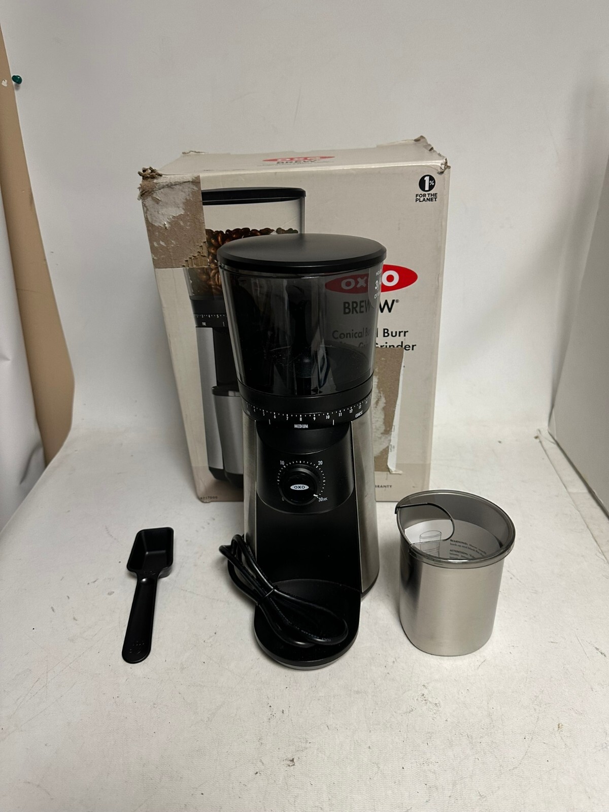 OXO Brew Conical Burr Coffee Grinder , Silver 8717000 eBay