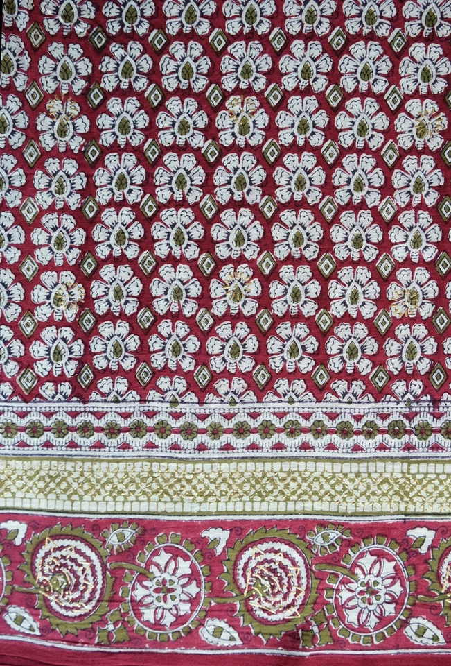 Sarong estampado a mano - Be Daisy - 100 % algodón Foto 3 de 4