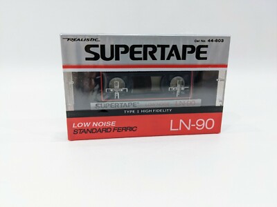 Realistic SUPERTAPE LN 90 Minute Blank Cassette Tape SEALED Low