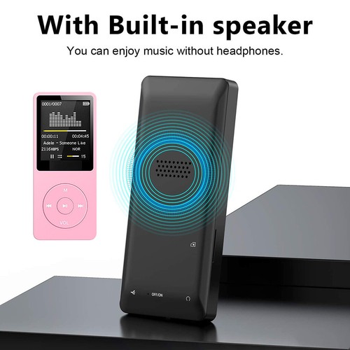 MP3 Player Lossless Music Audio Player Rechargeable MP3 Adapter Support 64GB - Picture 2 of 16