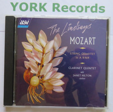 MOZART - String Quartet K464 / Clarinet Quintet THE LINDSAYS / HILTON- Ex CD ASV