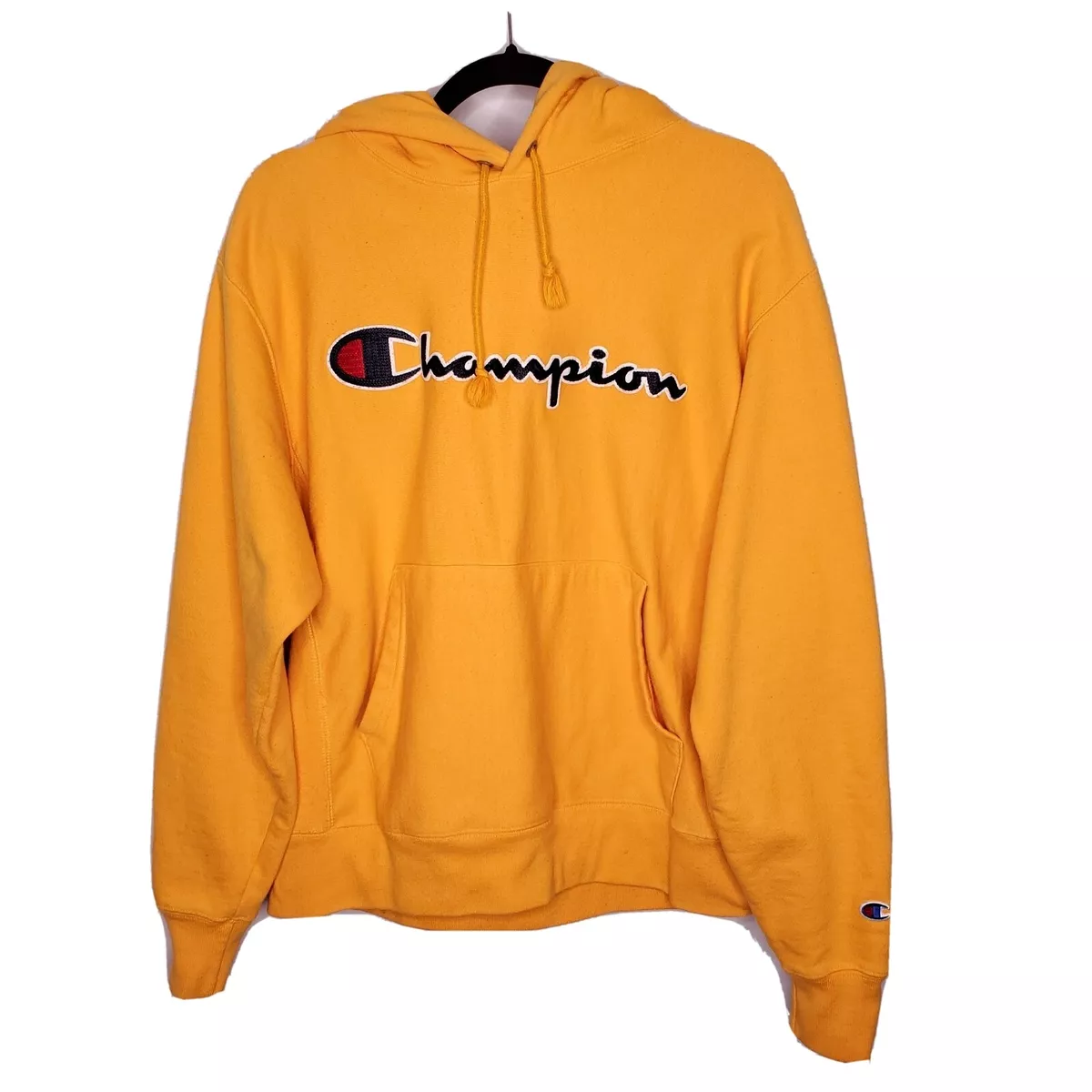 Reverse Weave Champion Hoodie Yellow | eBay