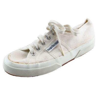 Sergio Tacchini Size 36 M Off White Lace Up Fashion Sneakers Fabric Shoes