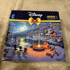 Disney Thomas Kinkade Mickey  Minnie Holiday Puzzle 1000 PC- Brand New/Sealed