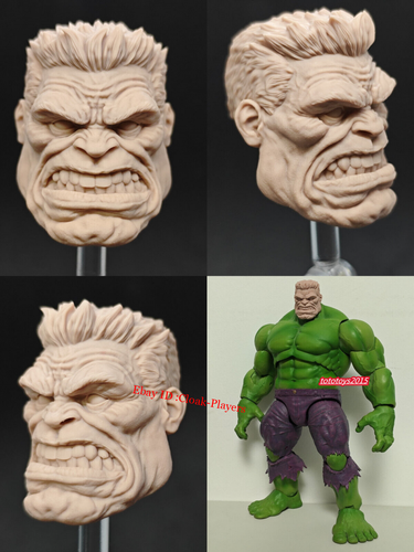 1/12 Red Hulk Giant Man Angry Head Sculpt For 6'' Male ml Action Figure Body Toy - Picture 5 of 6