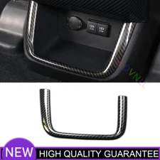 For Toyota Highlander 14-19 Carbon Fiber Rear USB Socket Switch Cover Strip Trim