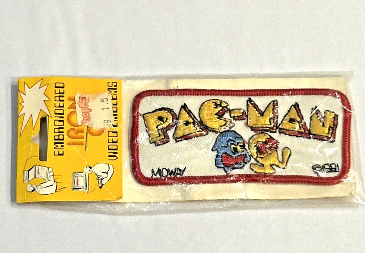 Vintage Embroidered Emblems Patch Pac-Man Midway Joy Insignia 1982 Unopened