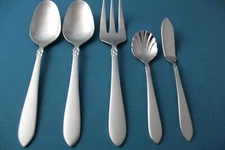 5pc Serving Tablespoon Fork Sugar Oneida JACQUELINE / SIMBA Frosted 18/10 NEW