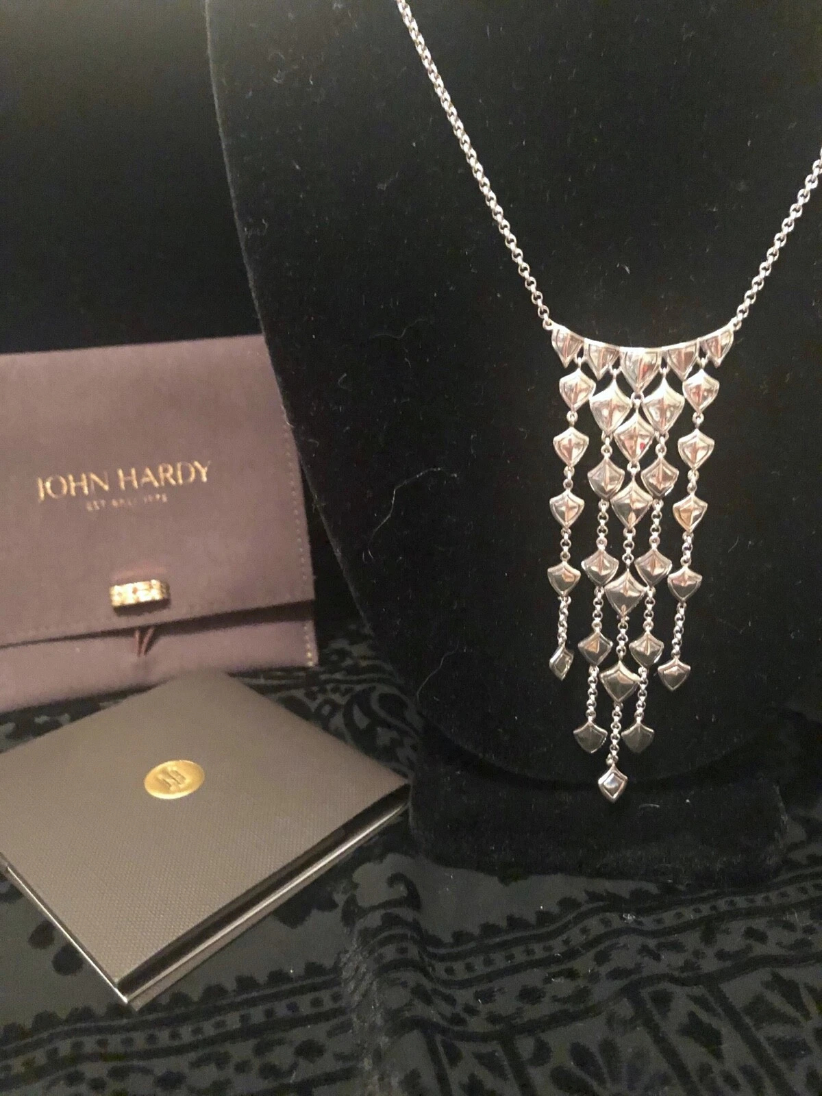 💕JOHN HARDY Legends Naga Dragon Scales .925 Sterling Silver Necklace -NWT