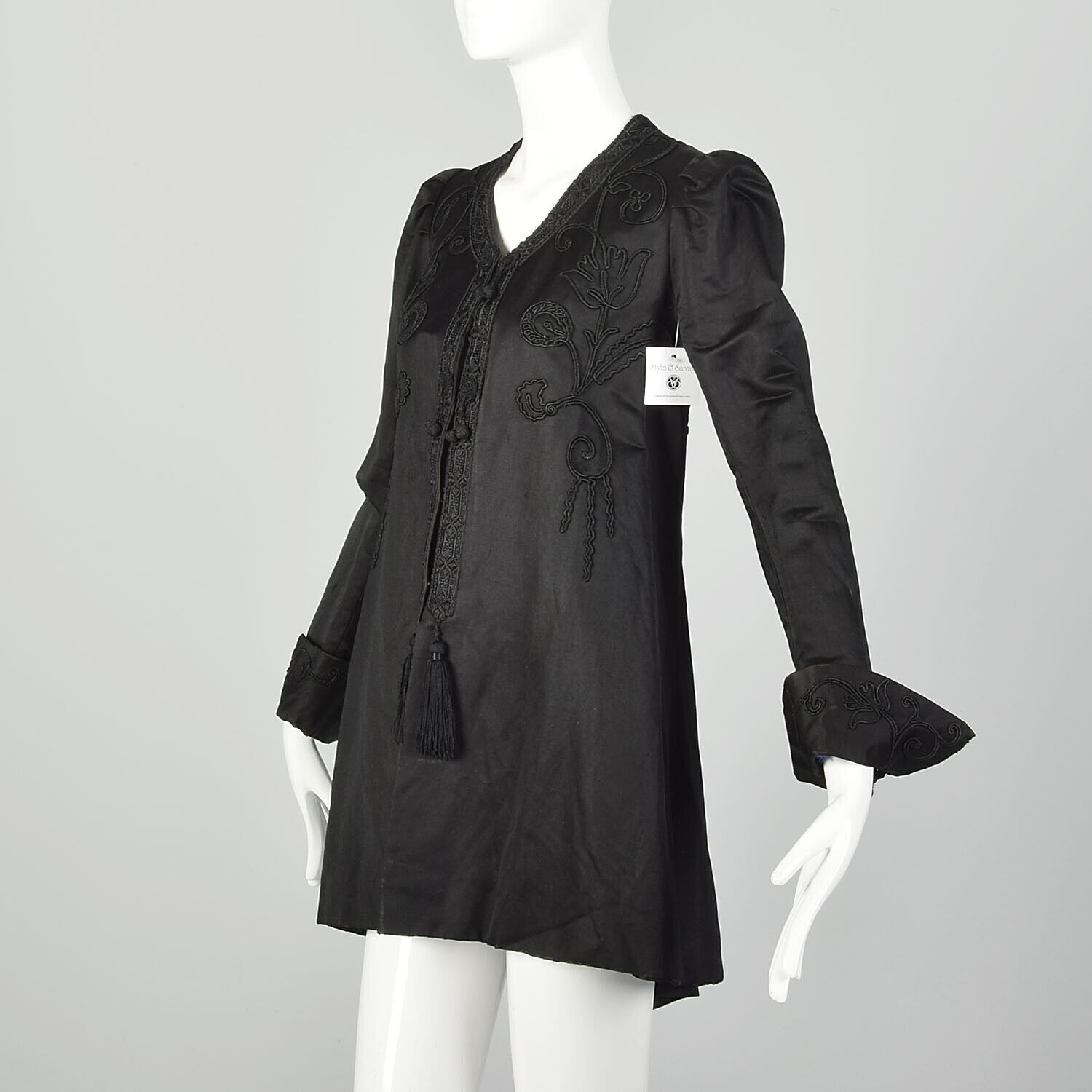 Small 1910s Black Edwardian Jacket Victorian Goth… - image 3