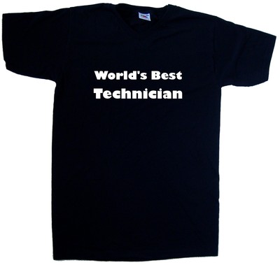 World's Best Technician T-Shirt mit V-Ausschnitt