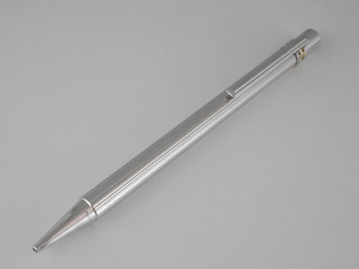 Cartier must Silver Colored Ballpoint Pen used RARE FREE SHIPPING WORLDWIDE