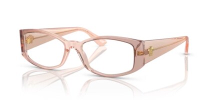 Versace 0VE3343 5431 Peach gradient/Clear Soft Rectangle  display picture 3