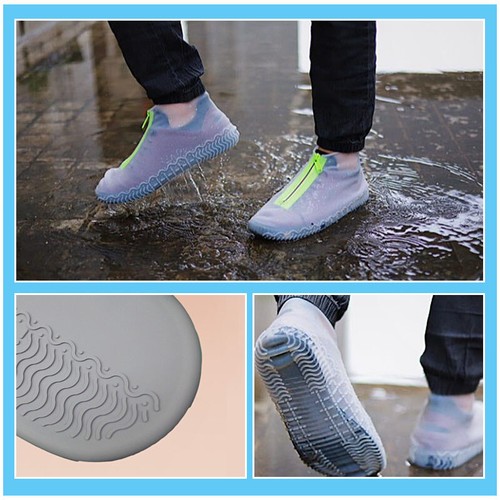 Shoe Boot Cover Protector with Zip Anti Slip Silicone Overshoes Rain Waterproof - Picture 5 of 22