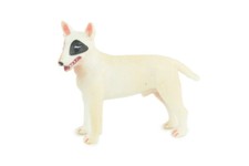 Bull Terrier Toy Dog, Male, Realistic Hand Painted Rubber Model, 3" CH814 BB189