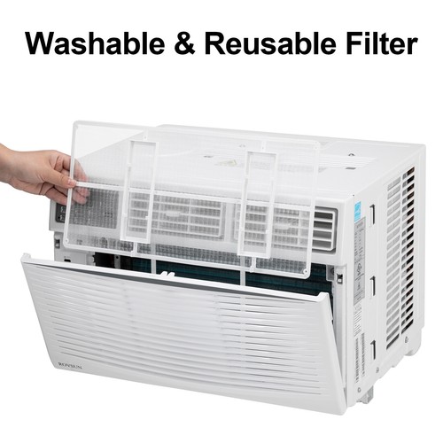 8000BTU Window Air Conditioner Energy-Saving Window AC Unit w/ WIFI & Window Kit - Picture 7 of 9